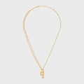CELINE Triomphe Lock Necklace Brass(2 Colors)