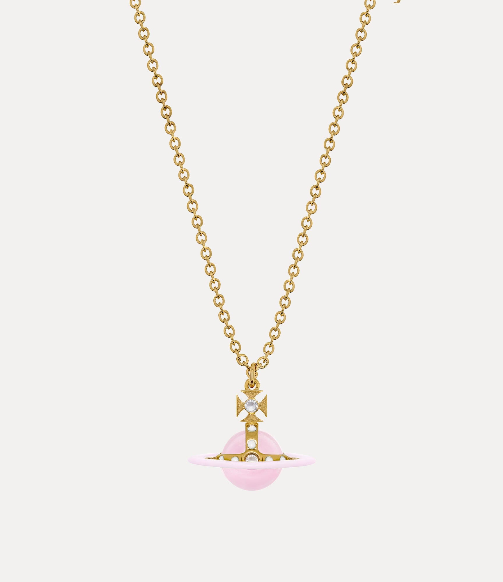 VIVIENNE WESTWOOD Original Orb Pendant Necklace Brass(Petite/Pink)