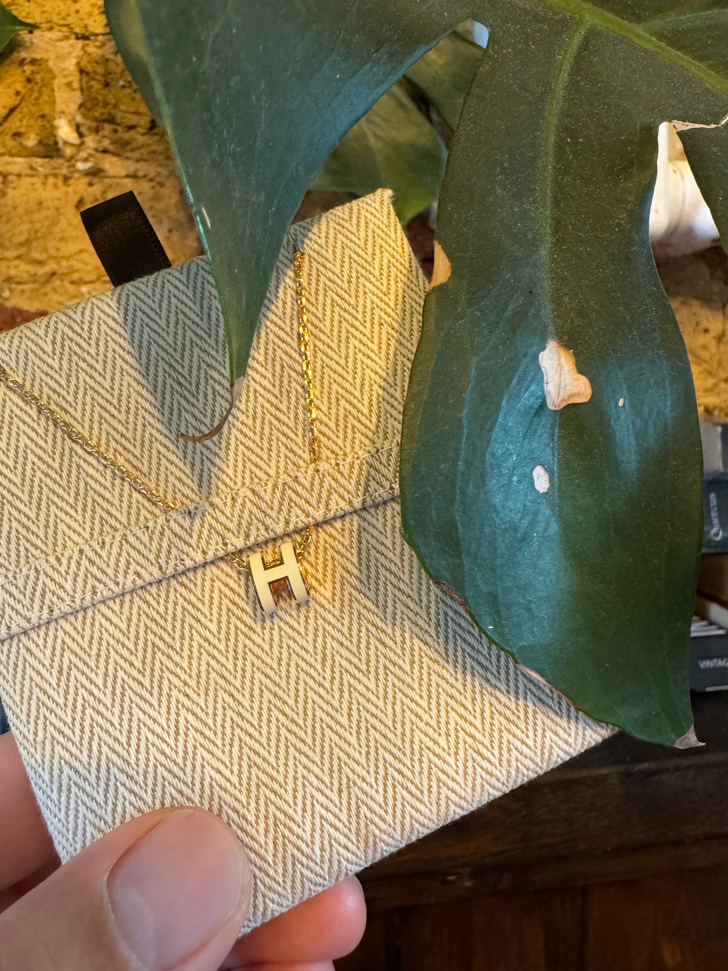 HERMES Rose Gold Pop H Necklace Metal(Many)