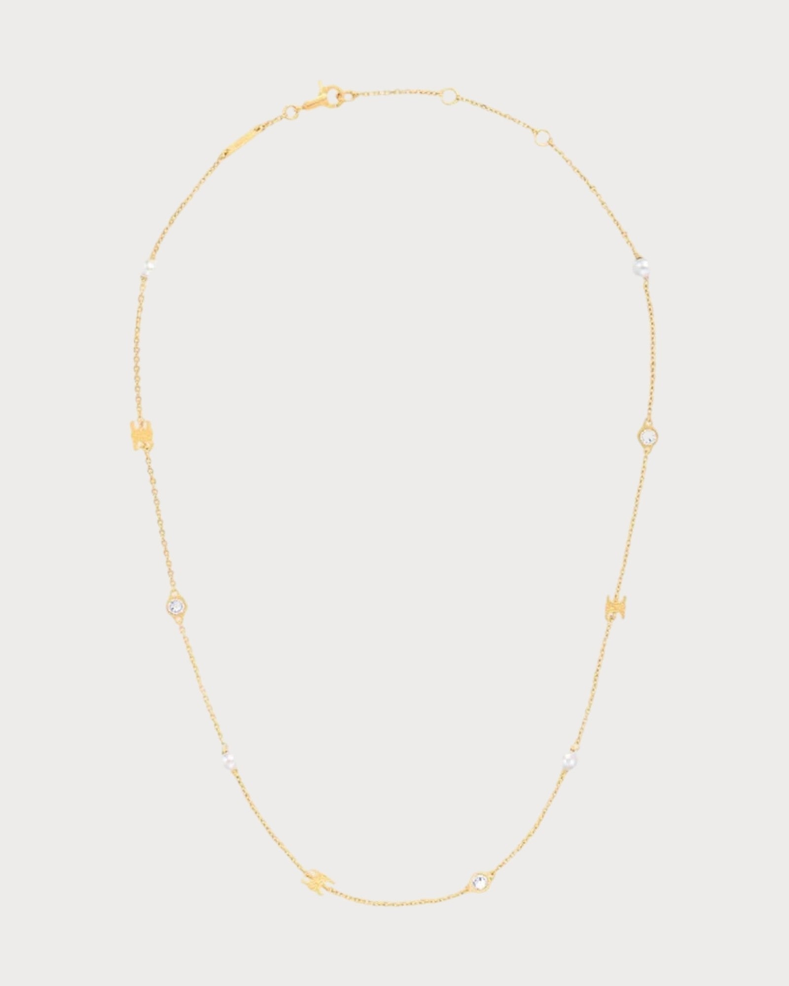 CELINE Les Perles Celine Necklace Resin Pearl & Brass(Gold)