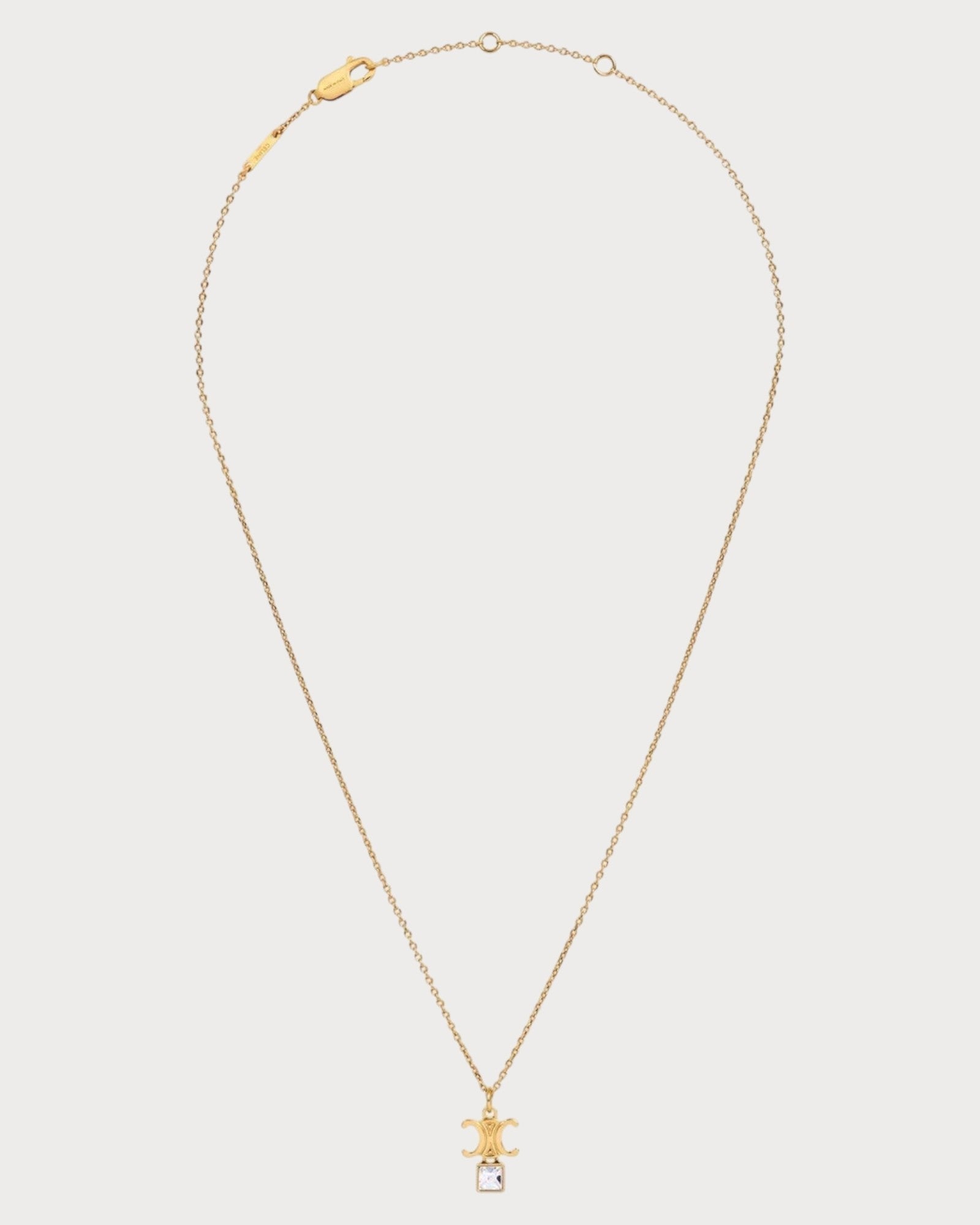 CELINE Triomphe Twinkle Necklace Brass(Gold)