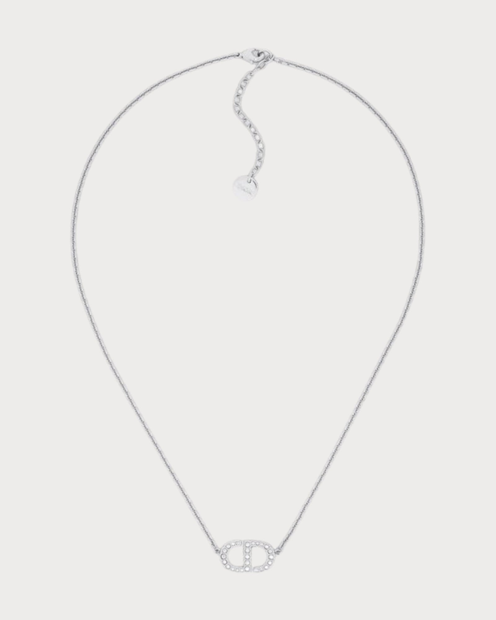 CHRISTIAN DIOR Petit CD Necklace Gold-Finish Metal(Silver)