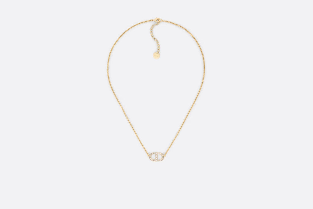 CHRISTIAN DIOR Petit CD Necklace Gold-Finish Metal(Gold)
