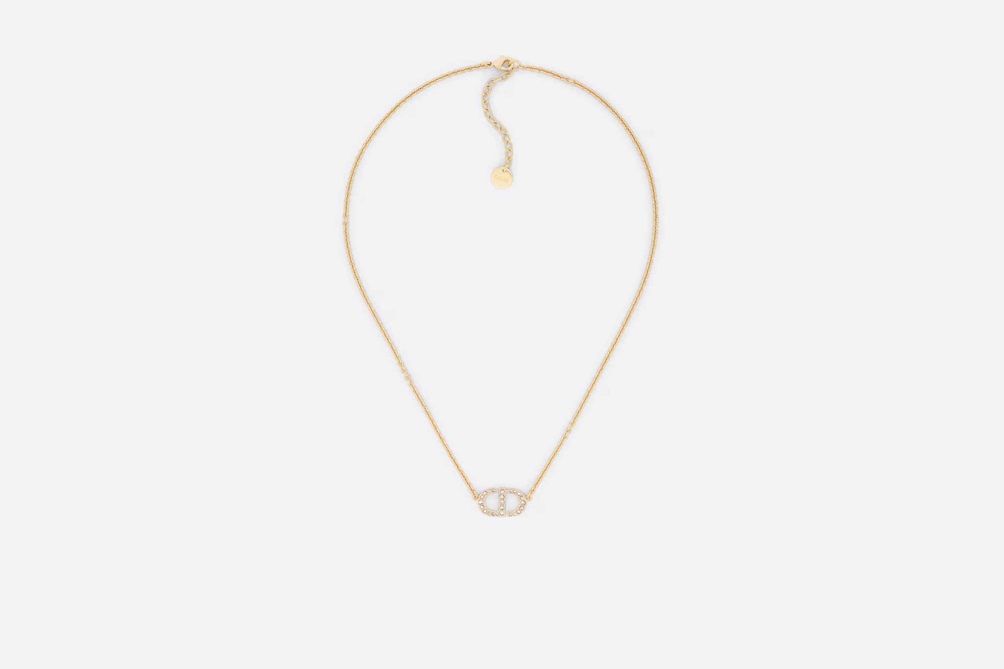 CHRISTIAN DIOR Petit CD Necklace Gold-Finish Metal(Gold)