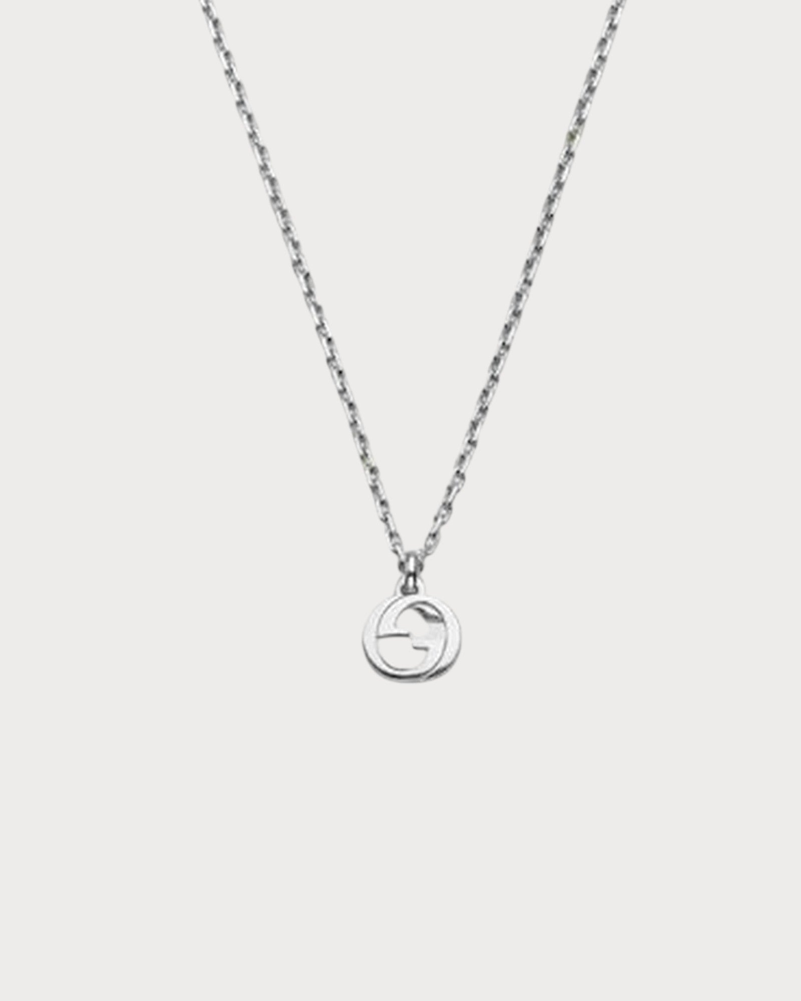GUCCI Interlocking Chain Necklace 925(Silver)