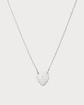 GUCCI Trademark Necklace with Heart Pendant(Silver)