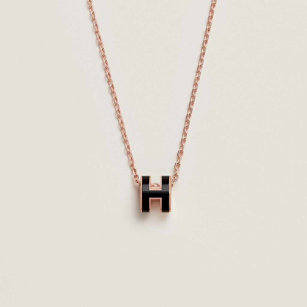 HERMES Rose Gold Pop H Necklace Metal(Many)