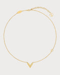 LOUIS VUITTON M00857 Essential V Necklace Metal(Gold)