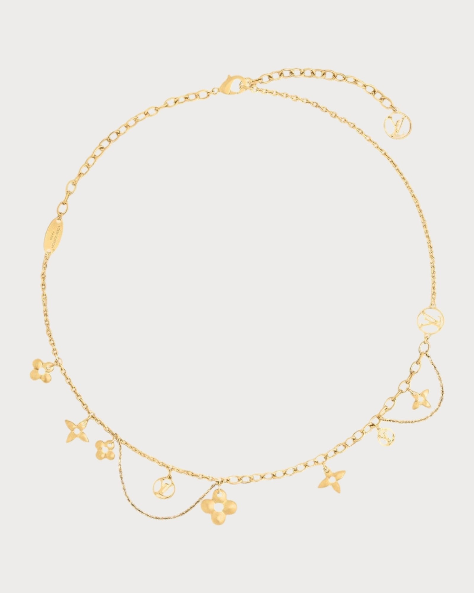 LOUIS VUITTON M90736 Blooming Supple Necklace Metal(Gold)