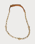 MIU MIU Metal and Leather Necklace(Gold)