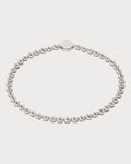 MIU MIU Metal Necklace with Crystals(Silver)