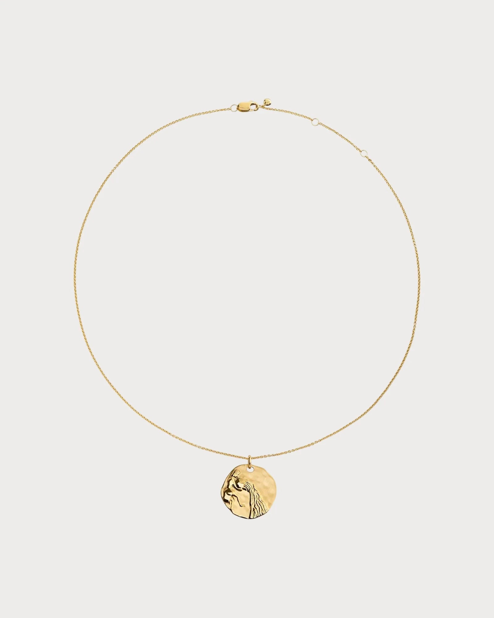 MONICA VINADER Aquarius Zodiac 18ct Yellow Gold Vermeil Pendant Necklace(Gold)