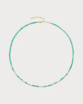 MONICA VINADER Delphi Gemstone 18ct Yellow Gold Vermeil And Green Onyx Beaded Necklace(Green)