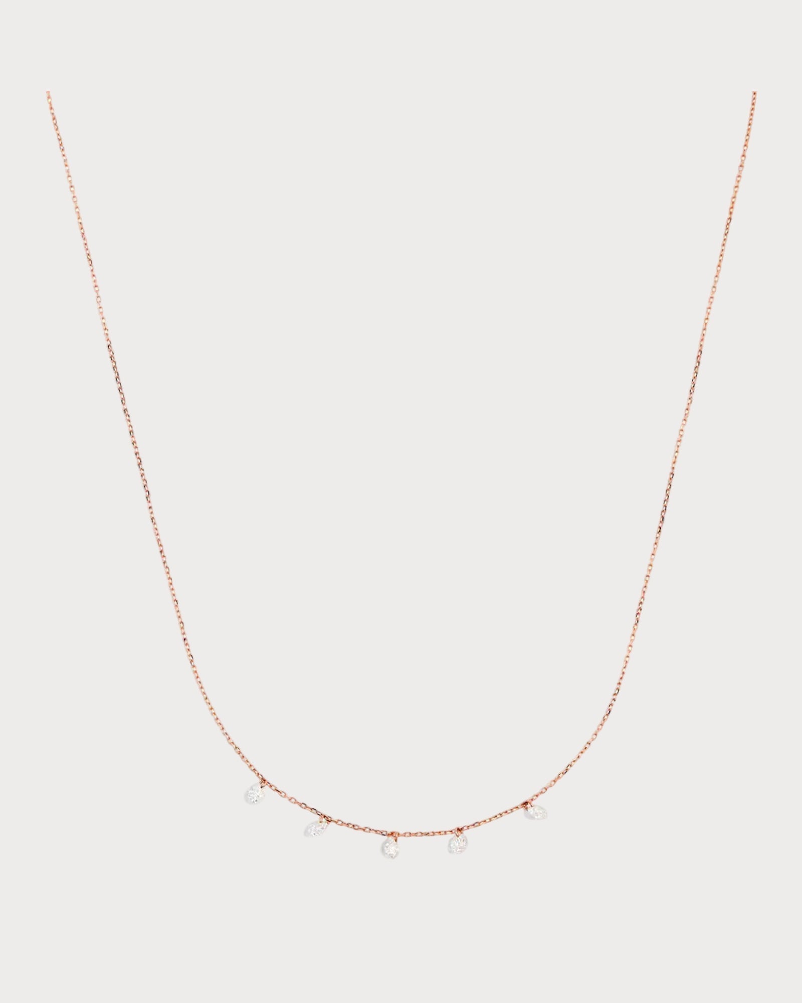 PERSEE Rose Gold and Diamond Danae Necklace(Rose Gold)