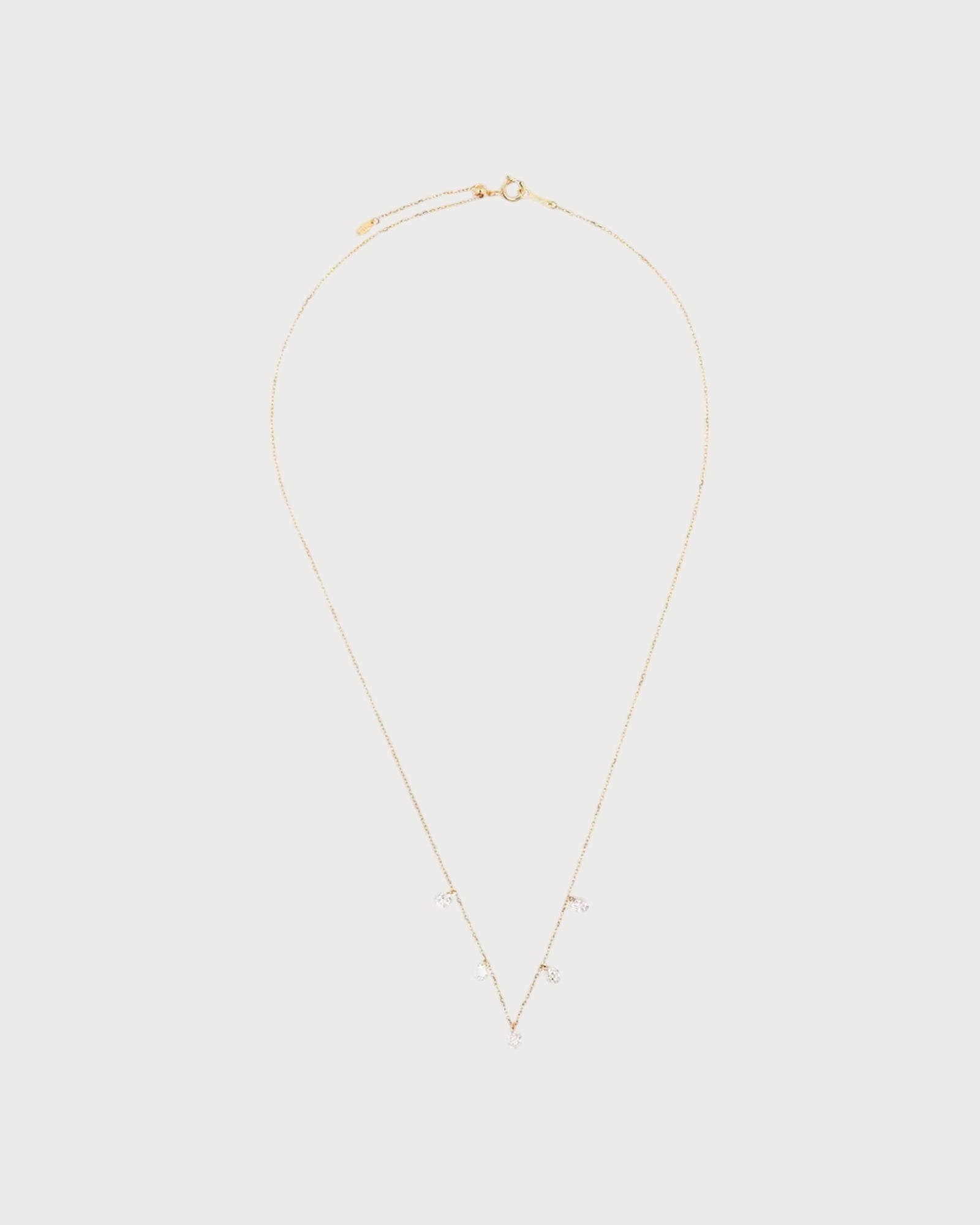 PERSEE Yellow Gold and Diamond 5-Stone Danae Necklace(Gold)