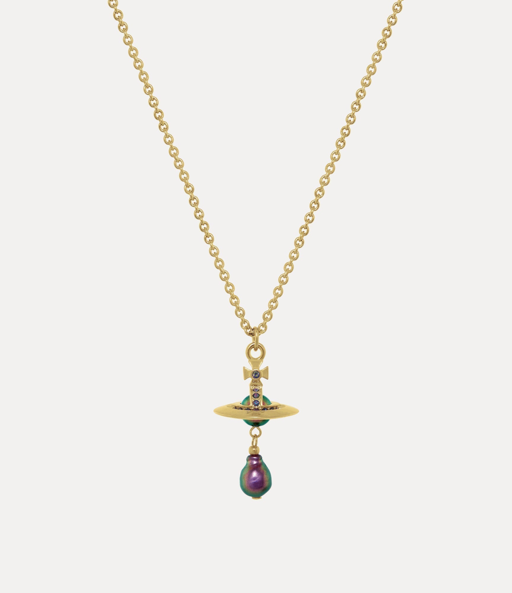 VIVIENNE WESTWOOD Aleksa Pendant Necklace Brass(Gold)