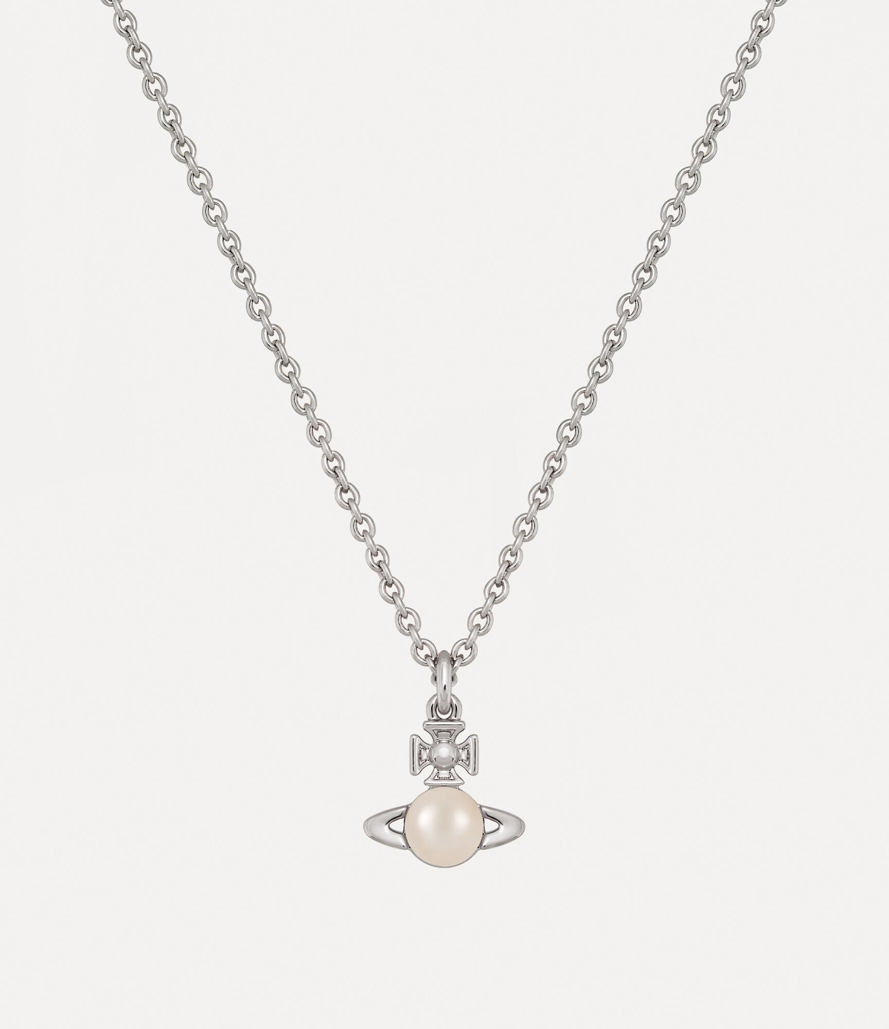 VIVIENNE WESTWOOD Balbina Pendant Necklace Brass(Silver)