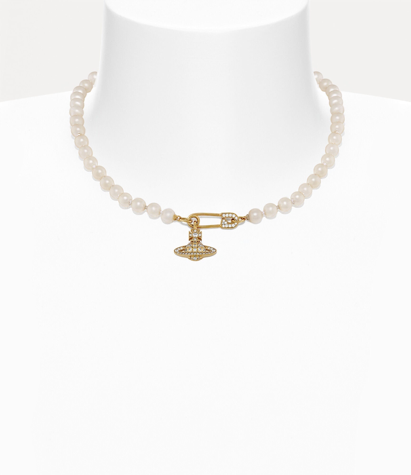 VIVIENNE WESTWOOD Lucrece Pearl Necklace Brass(2 Colors)