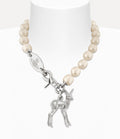 VIVIENNE WESTWOOD Monette Necklace Brass(Silver)