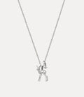 VIVIENNE WESTWOOD Monette Platinum Pendant Necklace Brass(Small/2 Colors)