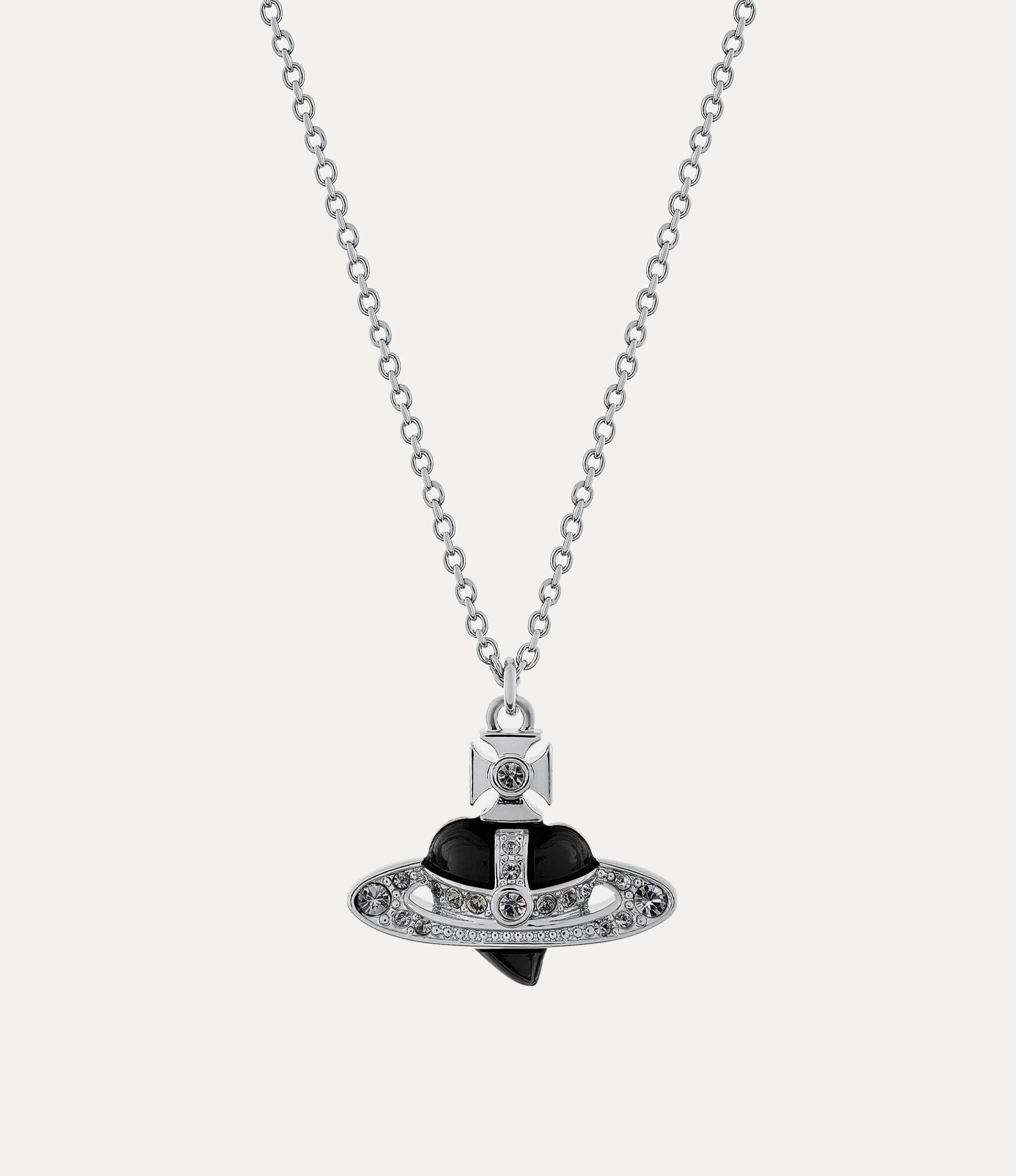 VIVIENNE WESTWOOD New Diamante Heart Pendant Necklace Brass(4 Colors)