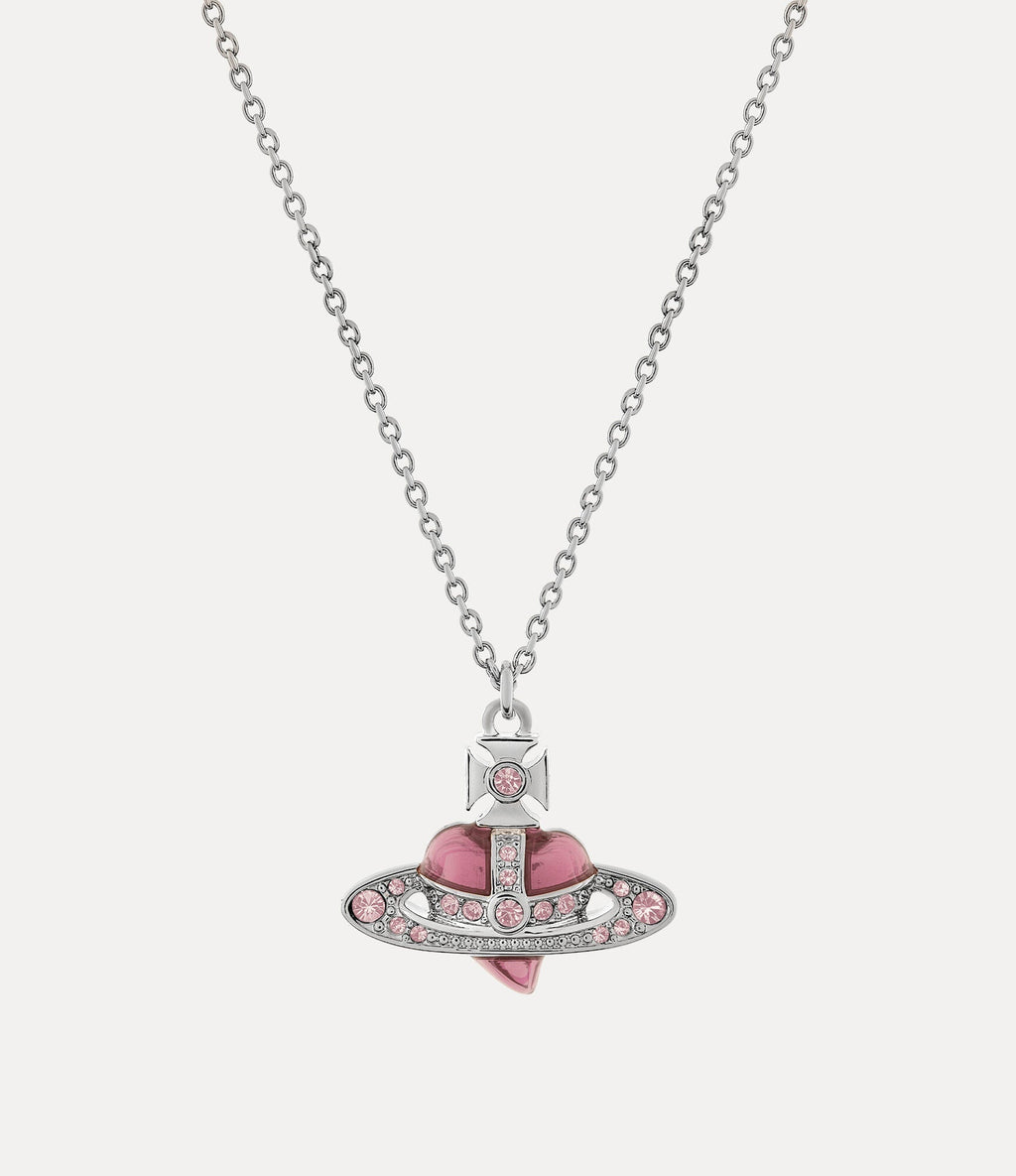 VIVIENNE WESTWOOD New Diamante Heart Pendant Necklace Brass(4 Colors)