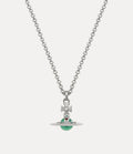 VIVIENNE WESTWOOD New orb pendant Brass(Petite/Silver/Green)