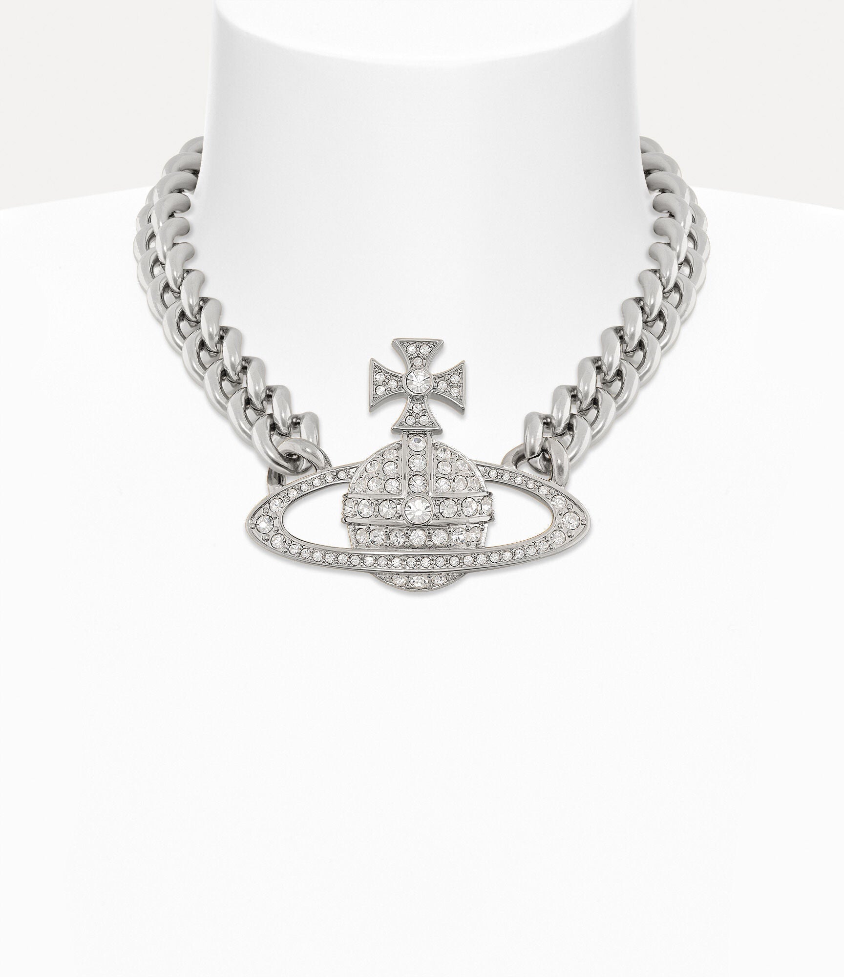 VIVIENNE WESTWOOD Neysa Chain Necklace Brass(Silver)