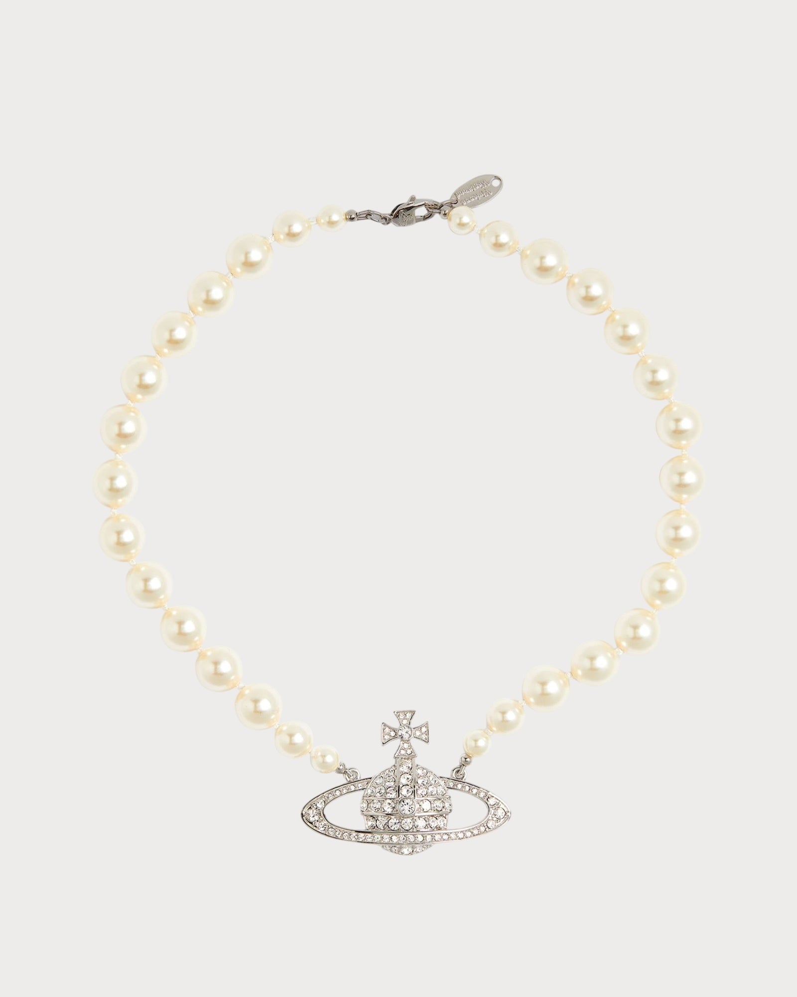 VIVIENNE WESTWOOD One Row Pearl Bas Relief Choker Brass(2 Colors)