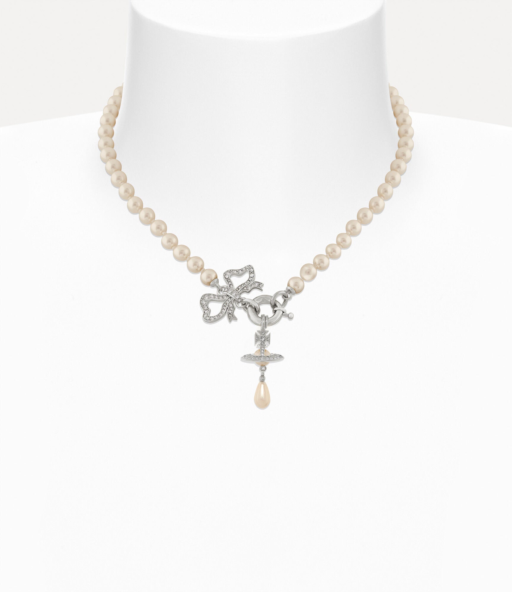 VIVIENNE WESTWOOD Rigoberta Pearl Necklace Brass(2 Colors)